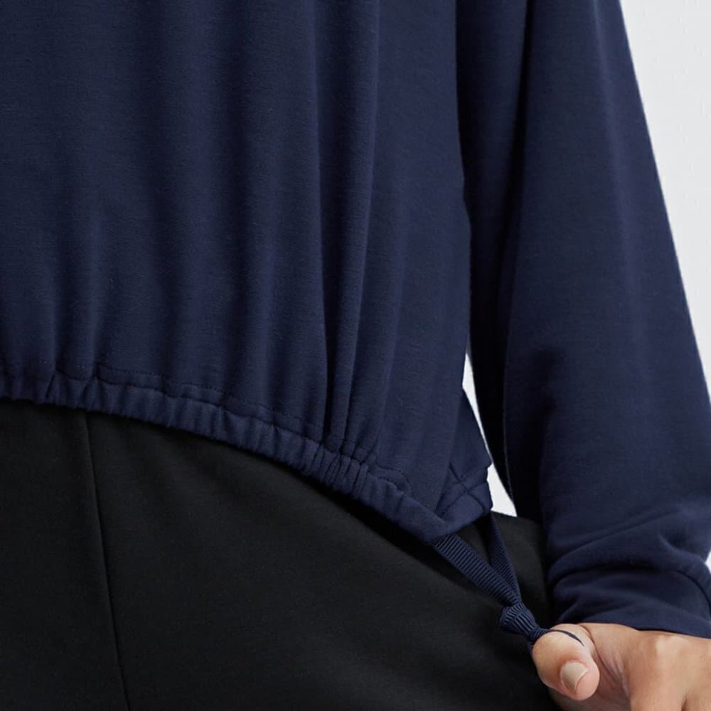 Fabletics Monica Cinched Pullover Navy Blue Long Sleeve Size XXL NWT - Thumbnail 2