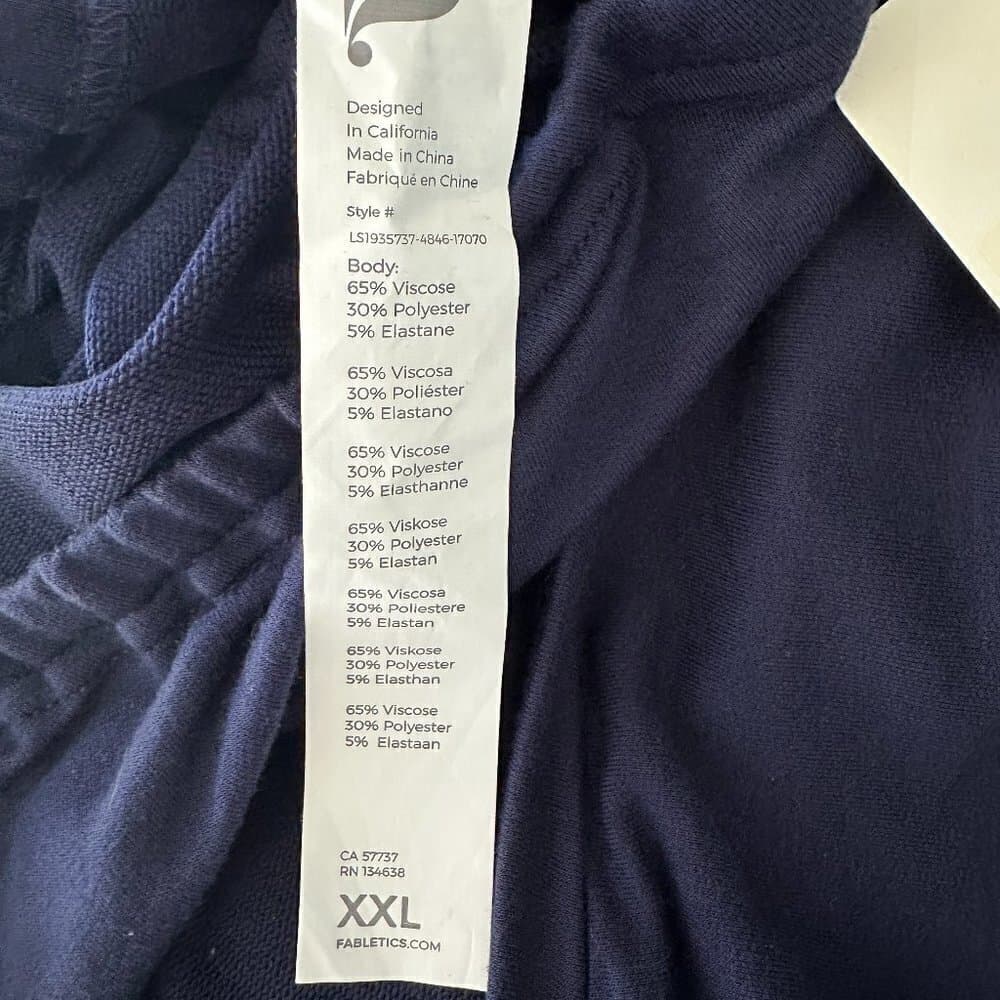 Fabletics Monica Cinched Pullover Navy Blue Long Sleeve Size XXL NWT - Thumbnail 8
