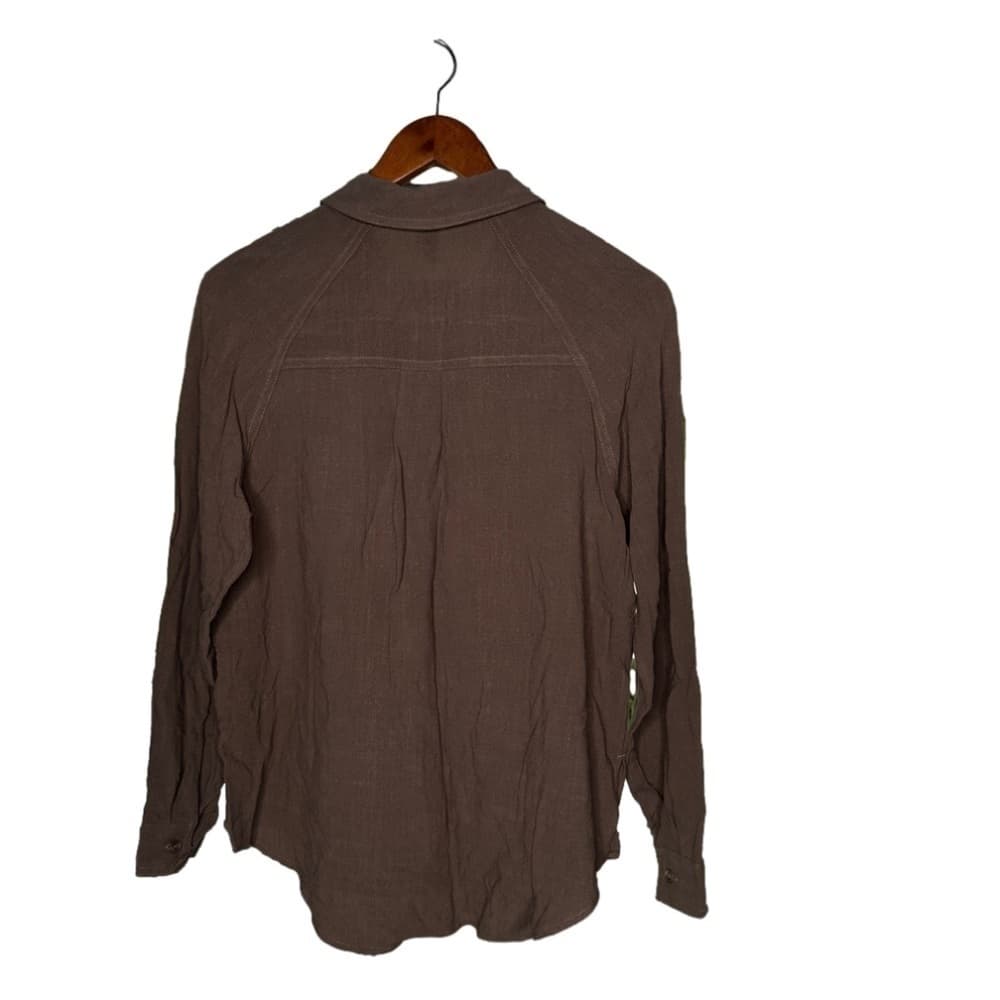 Gentle Fawn Size XS Indiana Sparrow Brown Button Down Long Sleeve Top NEW - Thumbnail 5