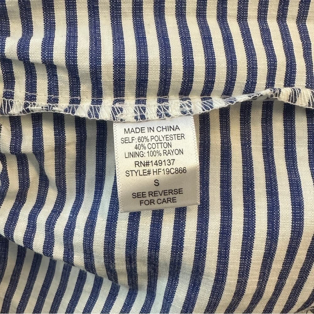Hyfve Preppy Blue & White Tiered Ruffle Striped Skirt Size S - Thumbnail 5