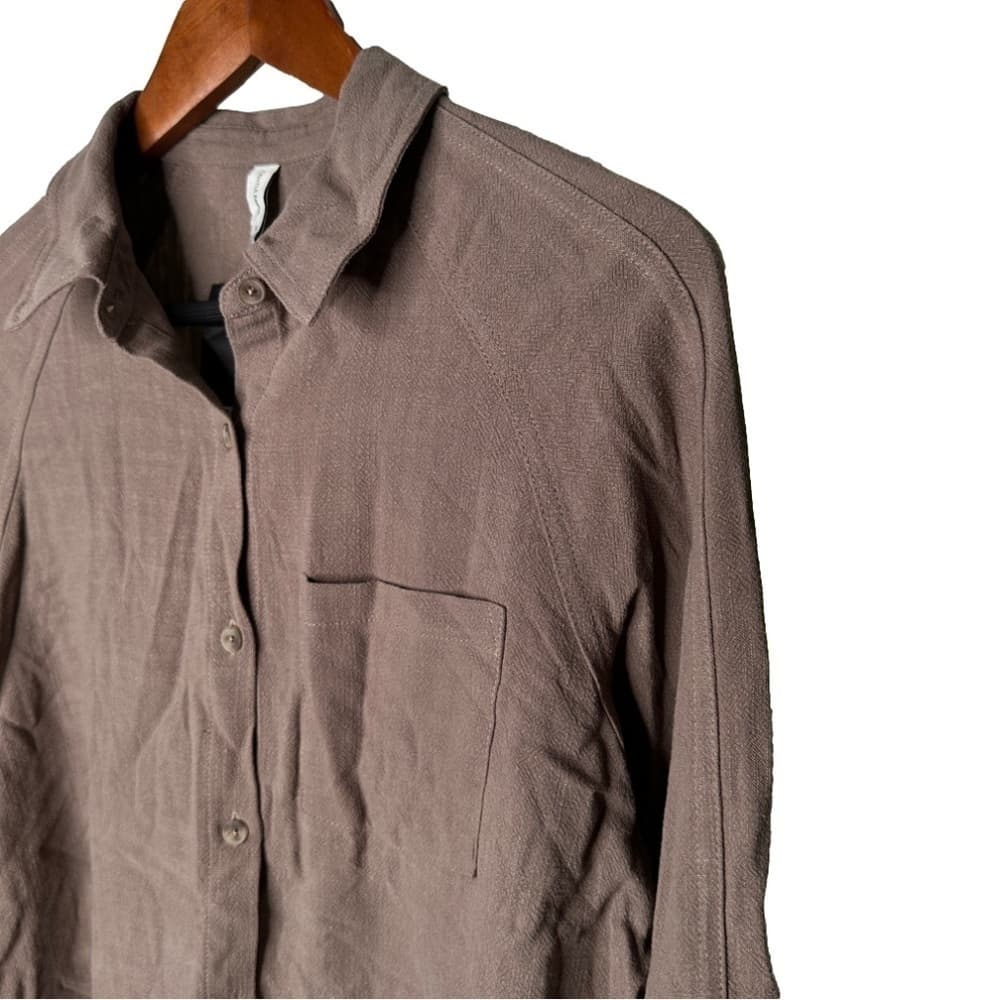 Gentle Fawn Size XS Indiana Sparrow Brown Button Down Long Sleeve Top NEW - Thumbnail 4