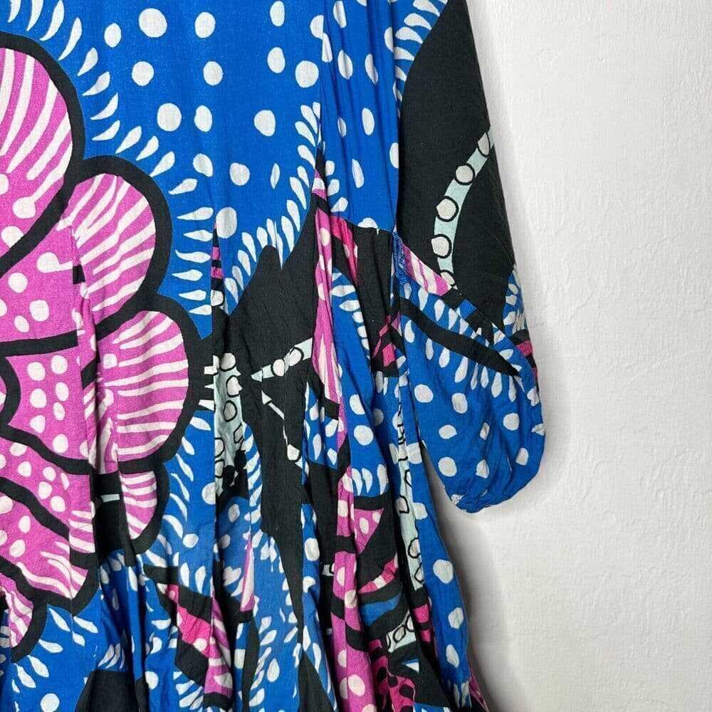 RHODE Resort Ella Belted Mini Dress Purple Flower Print Size Large $445+ NEW - Thumbnail 3