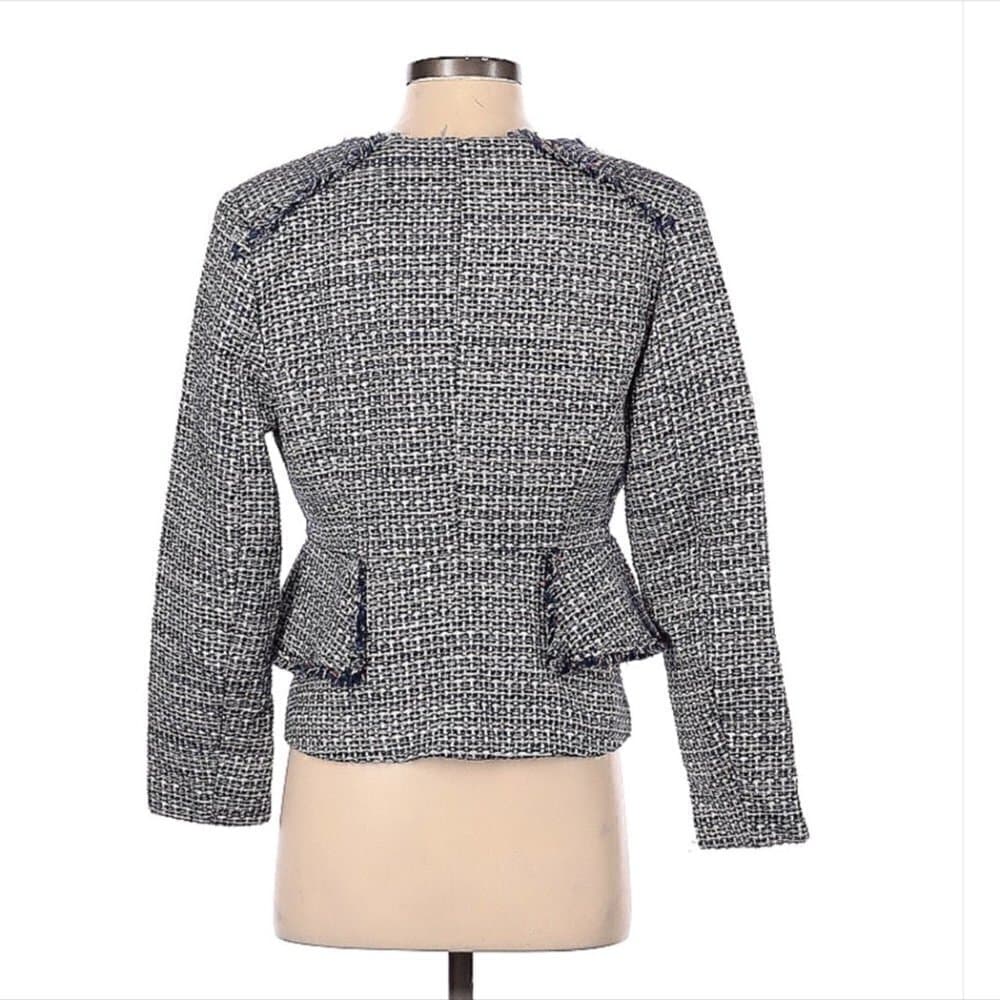 BANANA Republic Blue Tweed Blazer Size 2 - Thumbnail 2