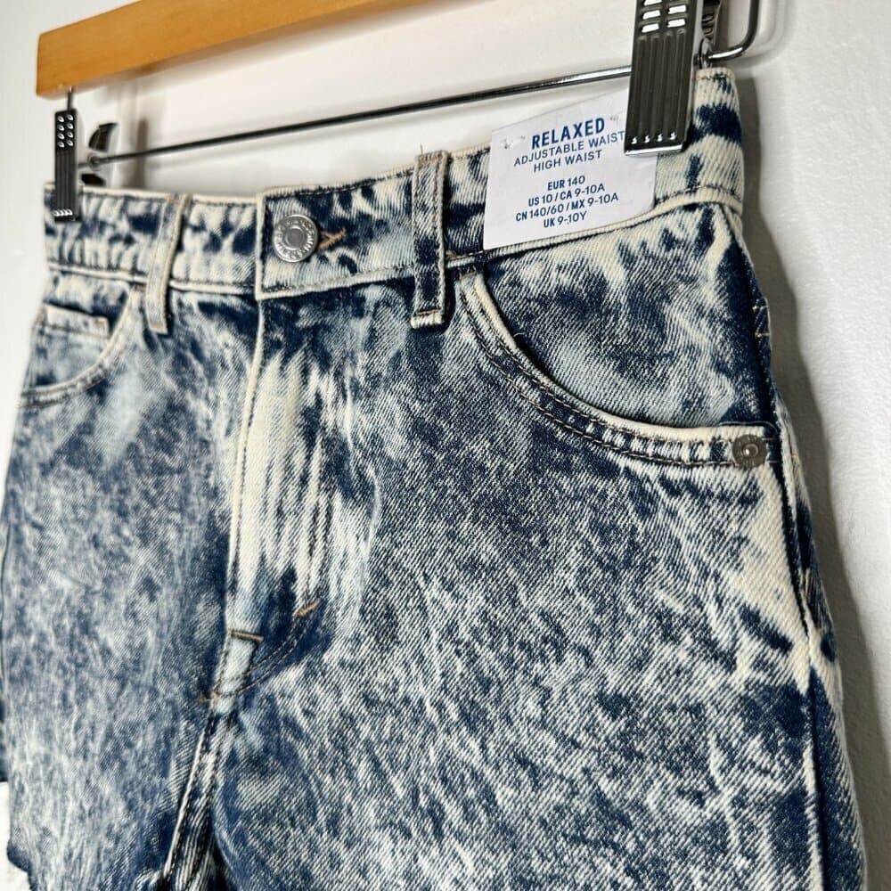 H&M Kids Relaxed Fit High Denim Shorts Size M 10 NEW - Thumbnail 5