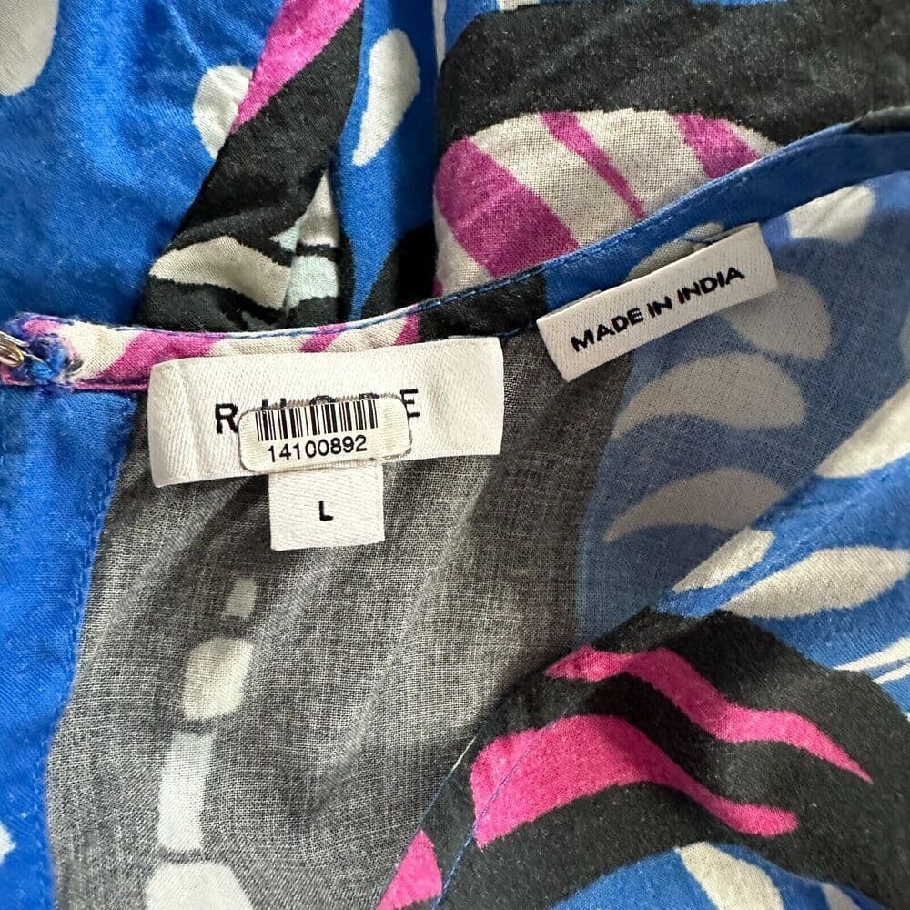 RHODE Resort Ella Belted Mini Dress Purple Flower Print Size Large $445+ NEW - Thumbnail 8