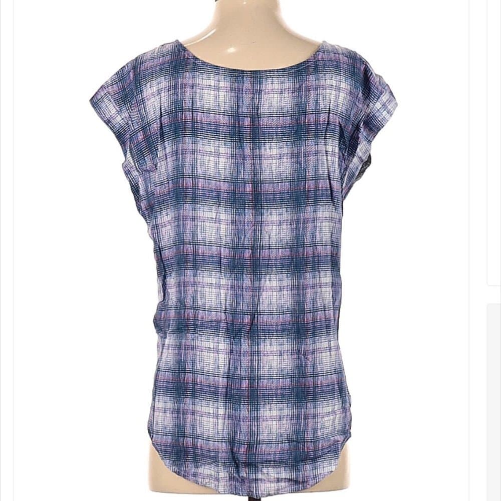 WILLIAM Rast Short Sleeve Plaid Blouse Size S - Thumbnail 2
