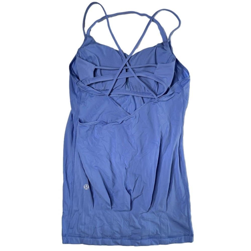 Lululemon Blue Padded Tank Top Size 2 - Thumbnail 4