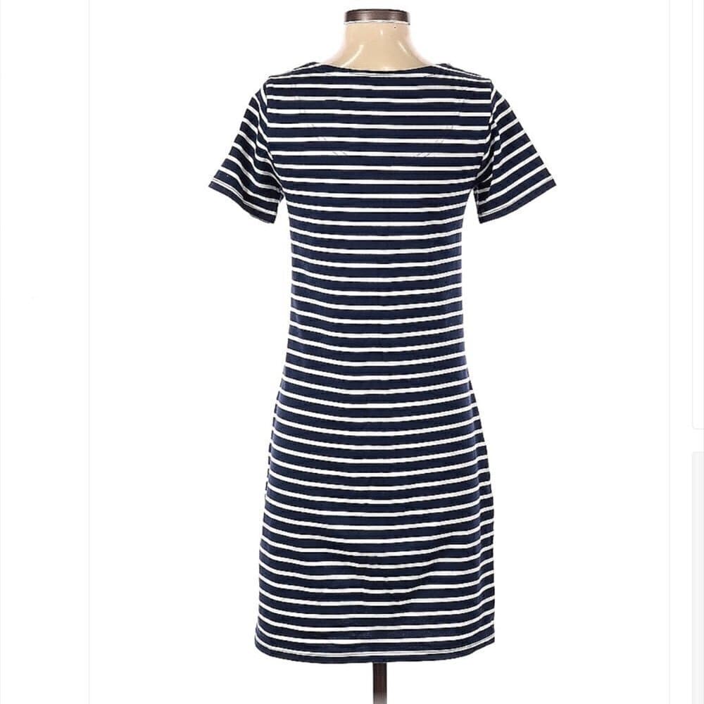 JOULES Navy & White Preppy Short Sleeve Casual Dress Size 4 - Thumbnail 2