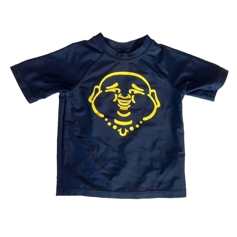 TRUE Religion Blue & YELLOW SWIM Performance TOP SIZE 18 MOS