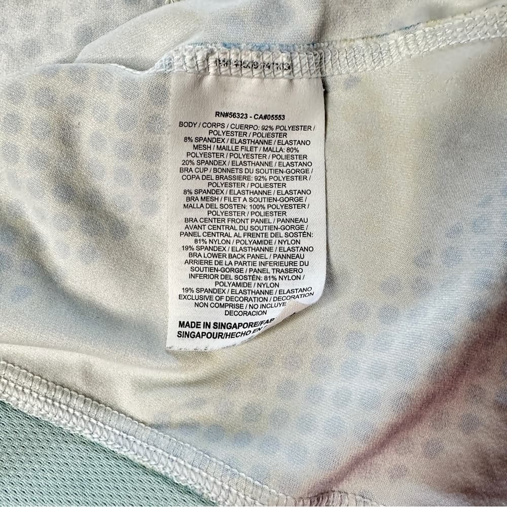 NIKE Dri-Fit Racerback Polka Dot Tank Top with Built in Bra Size M Green / Blue - Thumbnail 4