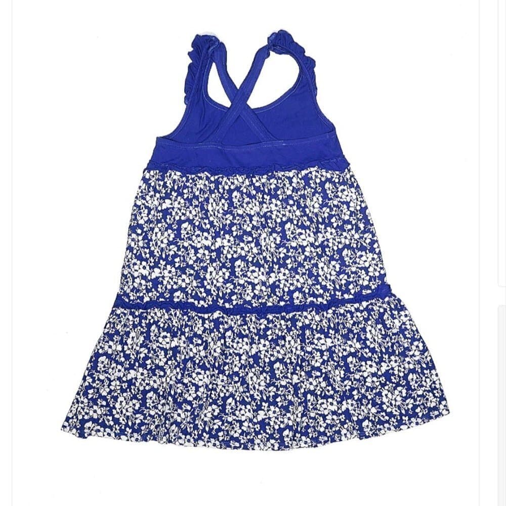 AMERICAN Living Sleeveless Blue & White Girls Dress Size 10 (Kids) - Thumbnail 2
