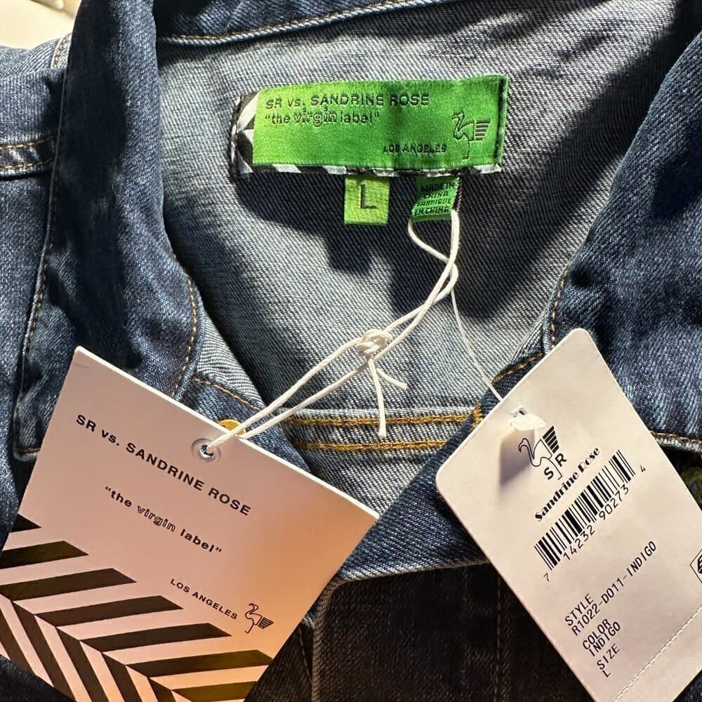 Sandrine Rose x Free People ‘Tres Cool’ Oversized Denim Jacket NWT Size L - Thumbnail 5