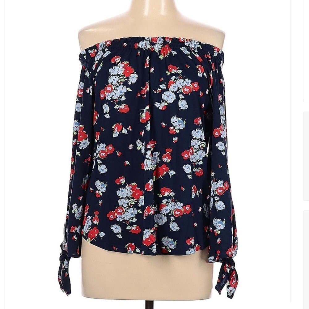 Lauren Ralph Lauren Long Sleeve Off ShoulderTop Size L Petite