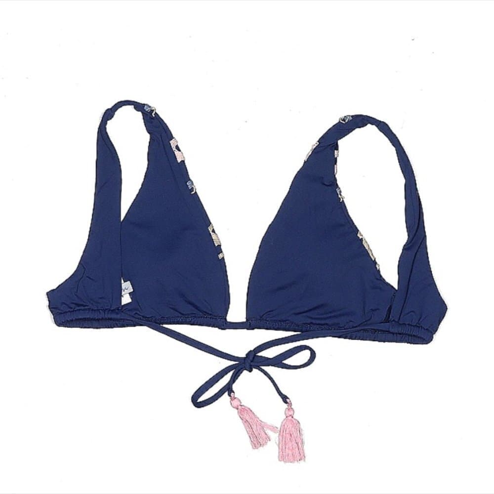 Isabella rose navy, pink, tan bikini swimsuit top size S - Thumbnail 2