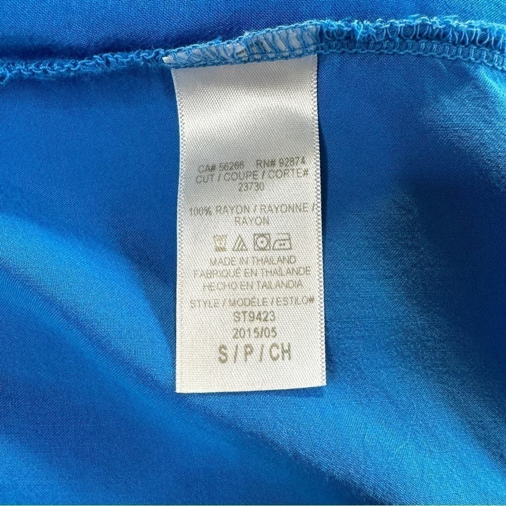 Splendid Blue Sleeveless Lightweight V-Neck Top Size S - Thumbnail 5
