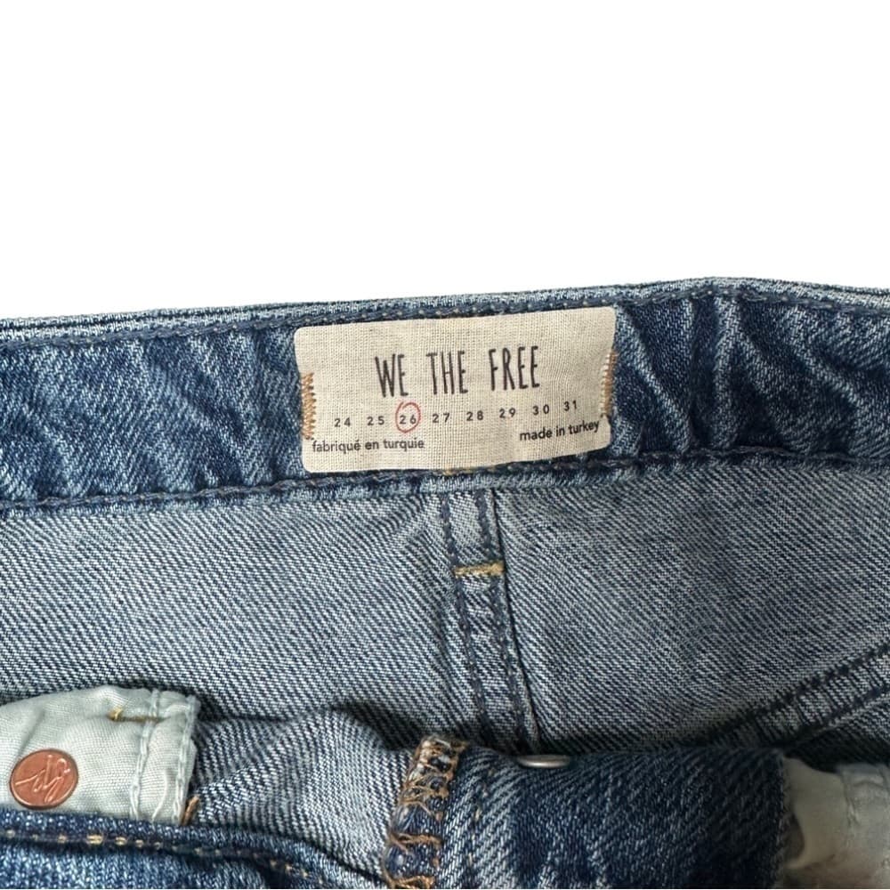FREE People We the Free From Revolve Button Up Distressed Jean Skirt Size 26 - Thumbnail 7