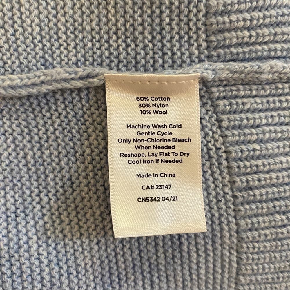 New Talbots Blue Long Open Cardigan with Pockets - Thumbnail 4