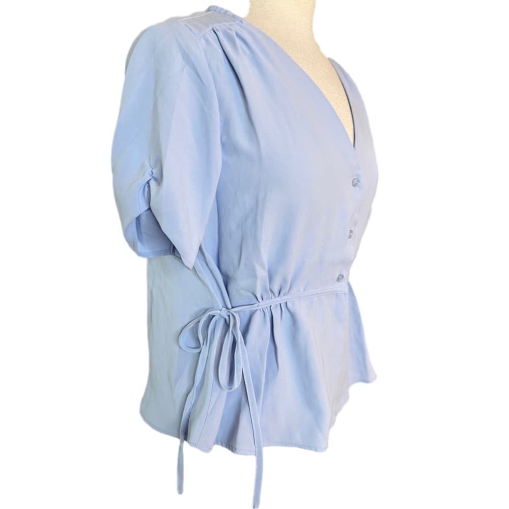 HAYDEN Los Angeles Size S Top Short Sleeve Tie Sides Beachy Lightweight Summer - Thumbnail 3