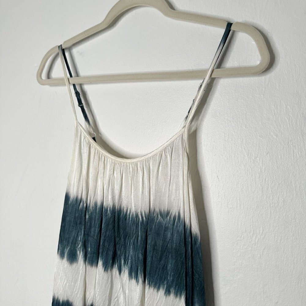 Stark X Crinkle Slip Dress Blue & White Size XSP - Thumbnail 2