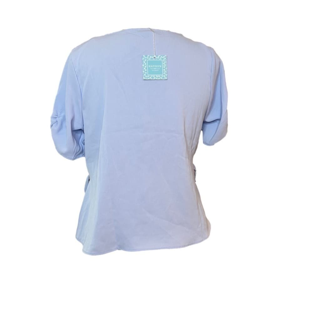 HAYDEN Los Angeles Size S Top Short Sleeve Tie Sides Beachy Lightweight Summer - Thumbnail 4