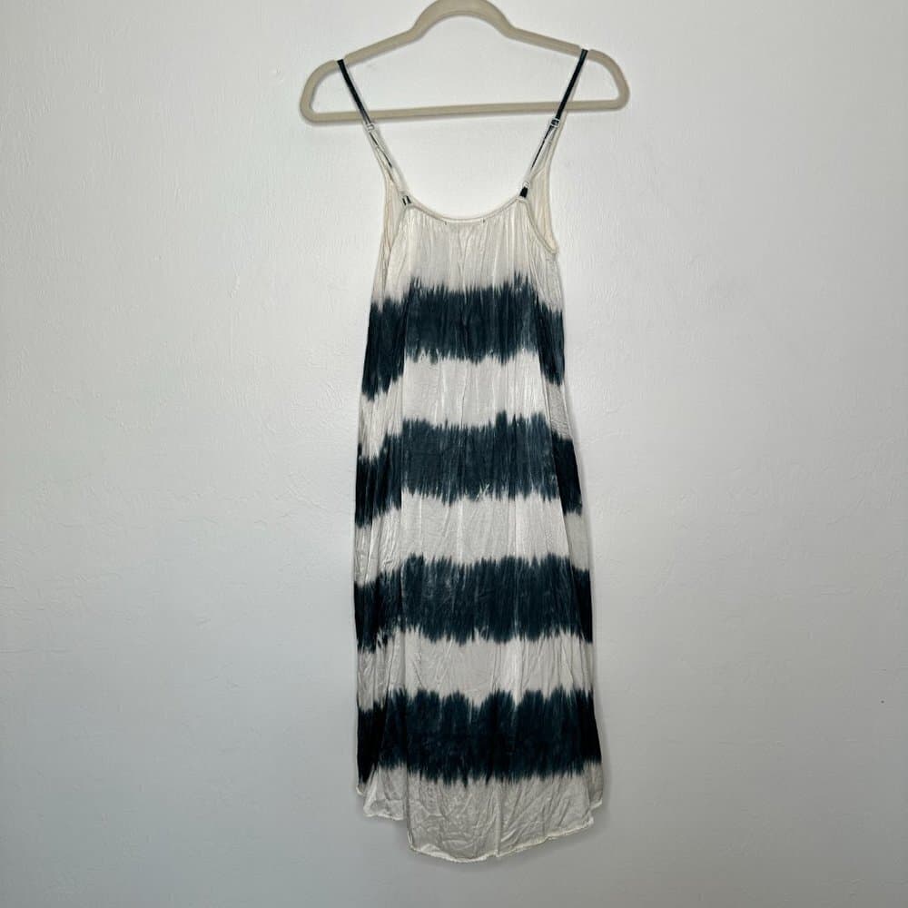 Stark X Crinkle Slip Dress Blue & White Size XSP - Thumbnail 4