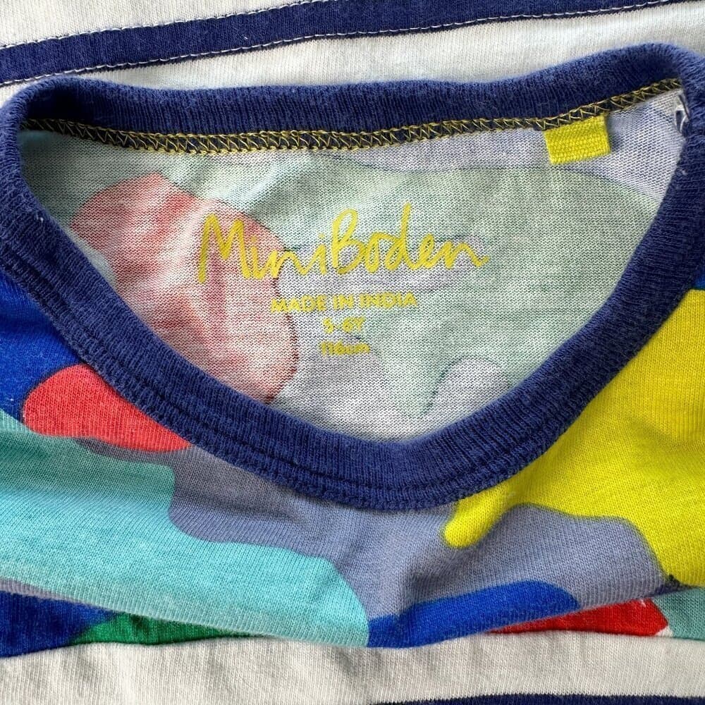 Mini Boden Girls Size 5 -6 Y Striped and Colorful Camo - Thumbnail 5