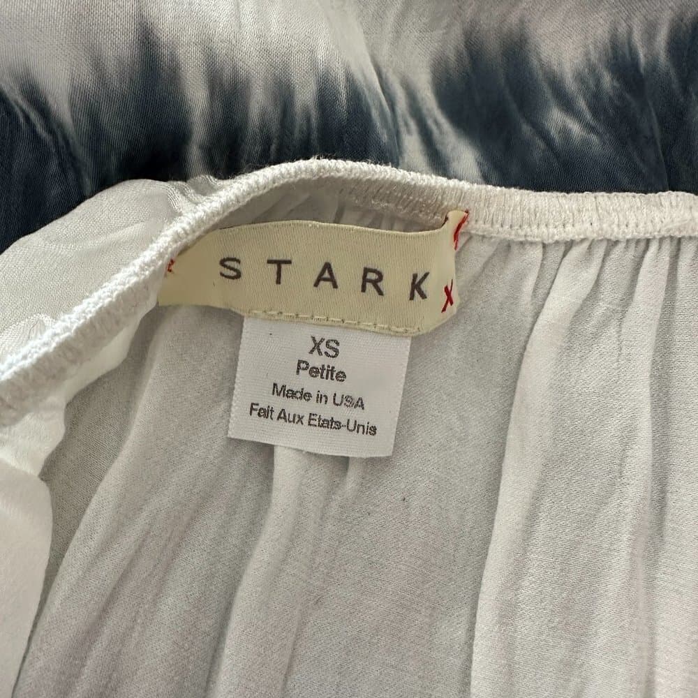Stark X Crinkle Slip Dress Blue & White Size XSP - Thumbnail 5