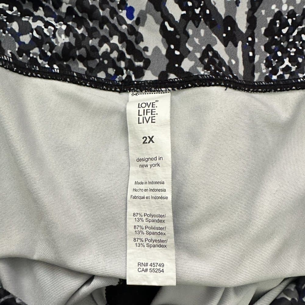 Love Life Live Snake Print Leggings Size 2X - Thumbnail 4