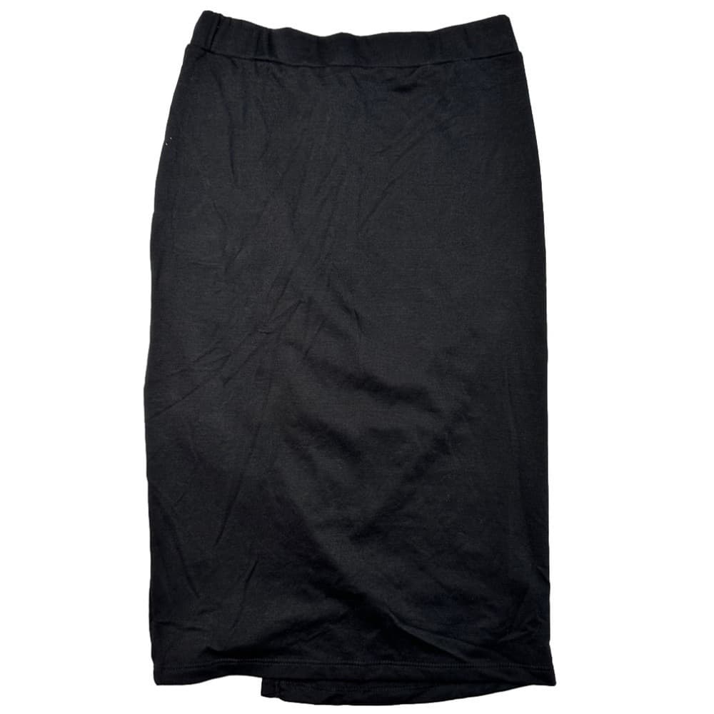 Pleione Black Printed Midi Side Slit Pull On Skirt Size S NWT - Thumbnail 3
