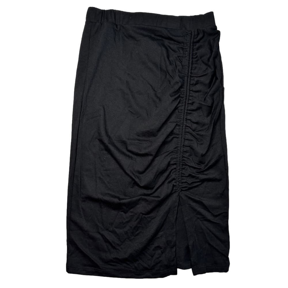 Pleione Black Printed Midi Side Slit Pull On Skirt Size S NWT - Thumbnail 2
