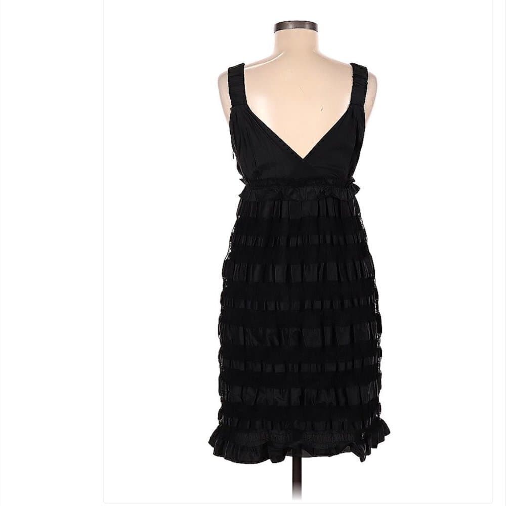 MOSCHINO Cheap And Chic Black Ruffle Sleeveless Cocktail Dress Size 6 - Thumbnail 2