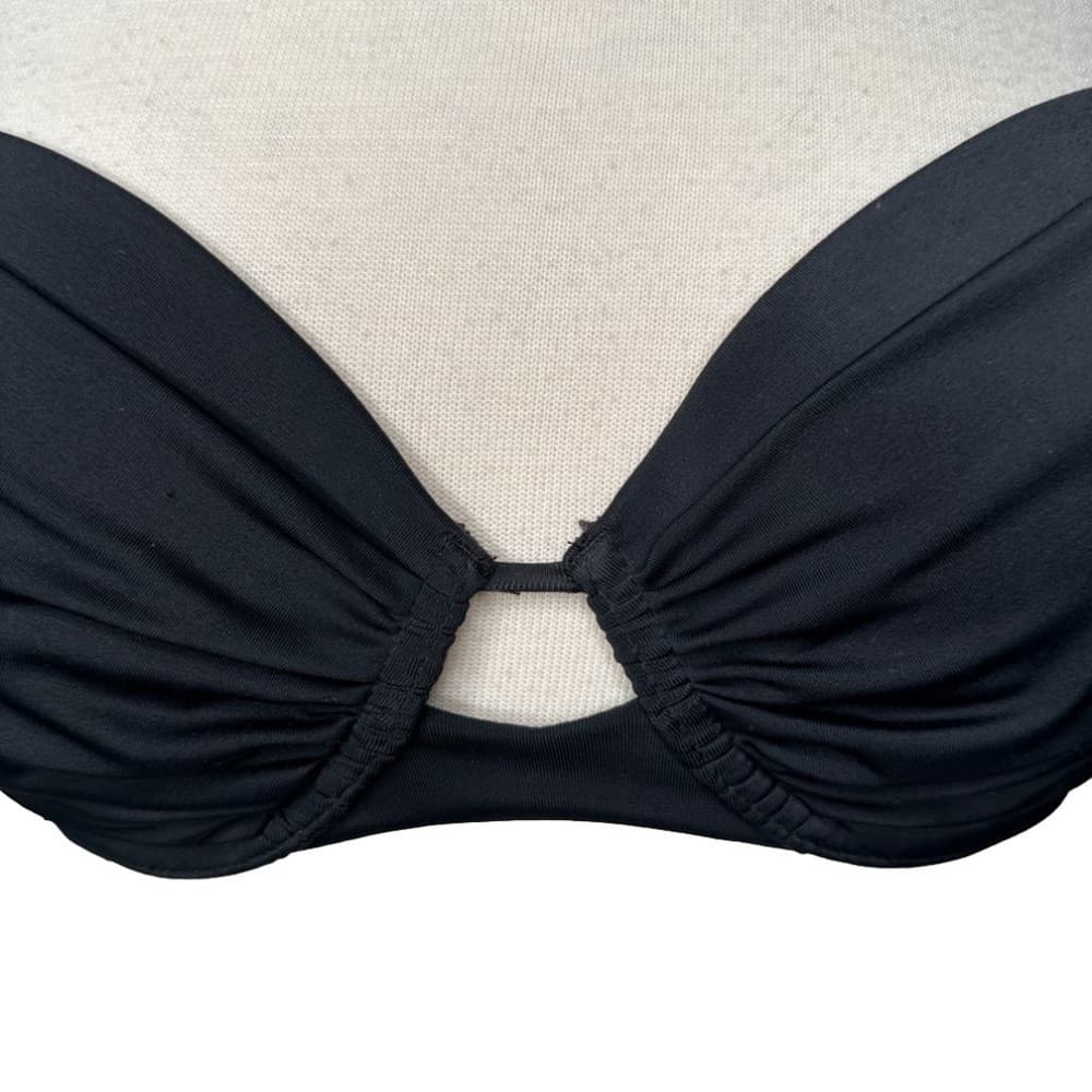 Victoria's Secret Size 36C Black Halter Bikini Top - Thumbnail 2