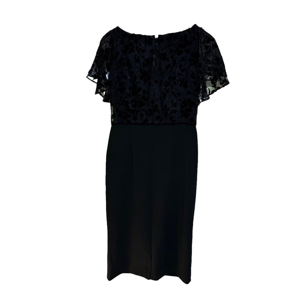 Lauren Ralph Lauren Size 4 Black Party Holiday Fancy Short Sleeve Dress NEW - Thumbnail 5