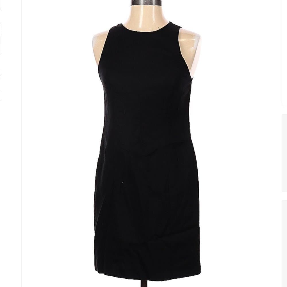 DONNA Ricco Black Button Up Back Dress Size 2 - Thumbnail 2