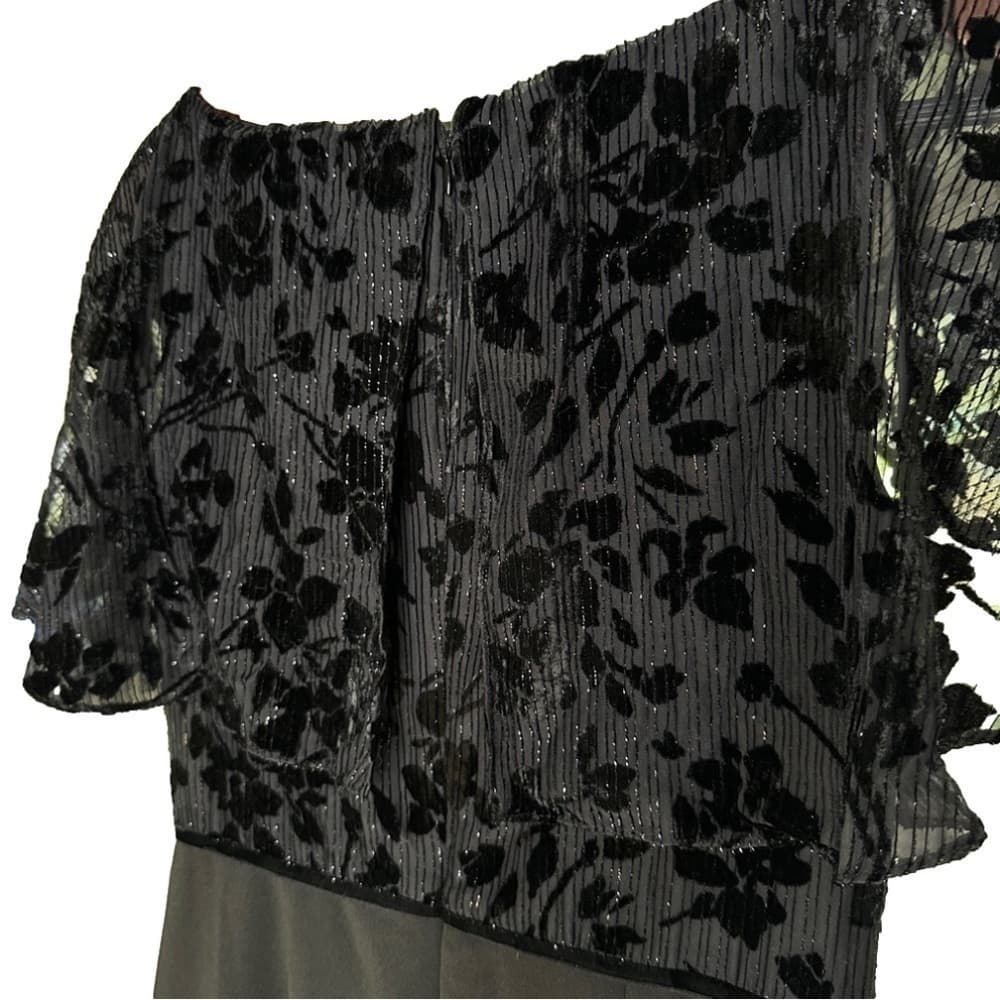 Lauren Ralph Lauren Size 4 Black Party Holiday Fancy Short Sleeve Dress NEW - Thumbnail 6