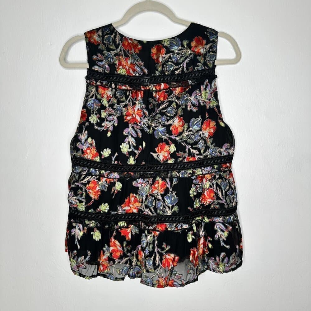 Miss Me from Buckle Floral Satin Tank Top Size S - Thumbnail 5