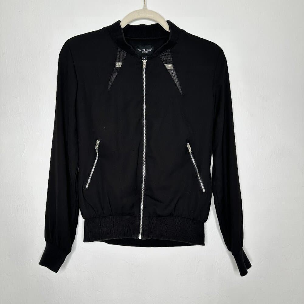 Women’s Size S Walter Baker New York Jacket Black Retail $198 Lightweight zip - Thumbnail 2