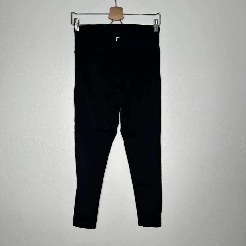 Zyia Active Black Part Ribbed High Rise Leggings Size 8/10 - Thumbnail 2