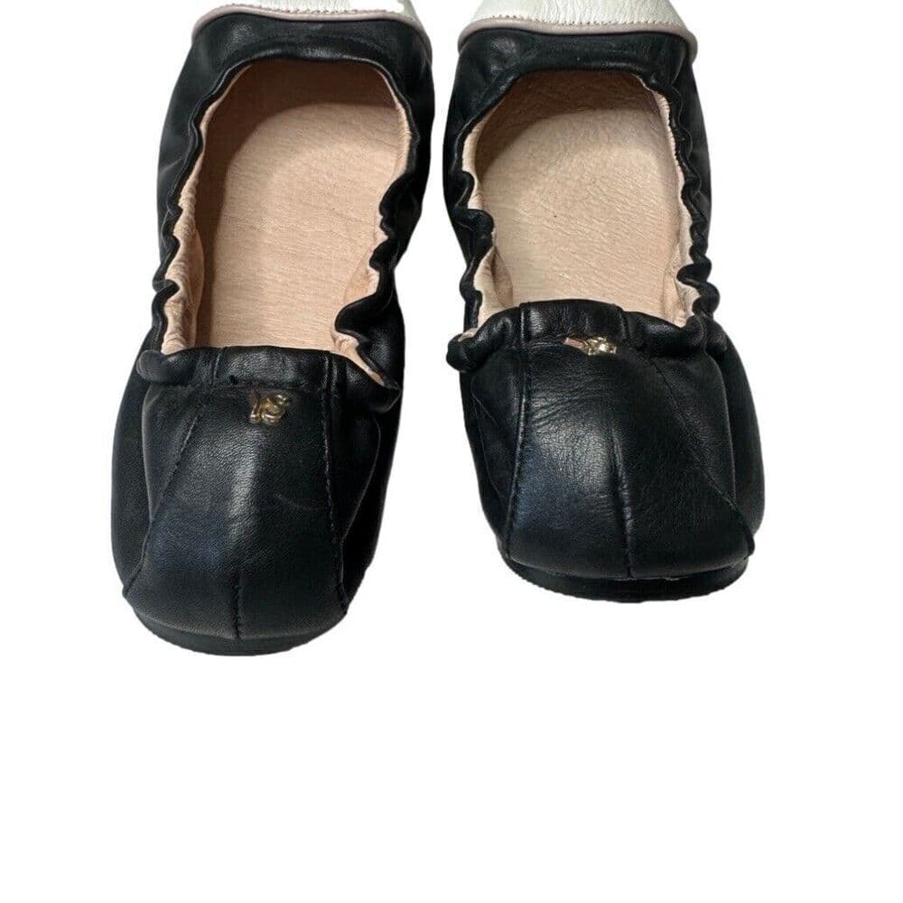 YS Yosi Samra Women's Black & Beige Ballet Flat Slippers Size 7 - Thumbnail 3