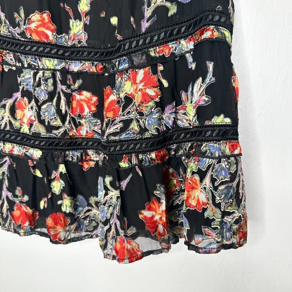Miss Me from Buckle Floral Satin Tank Top Size S - Thumbnail 4