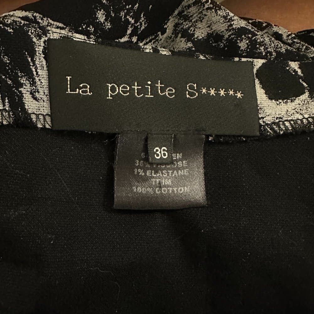 LA Petite S***** Black & White Cocktail Dress Size 36 EU (US Size 4) - Thumbnail 3
