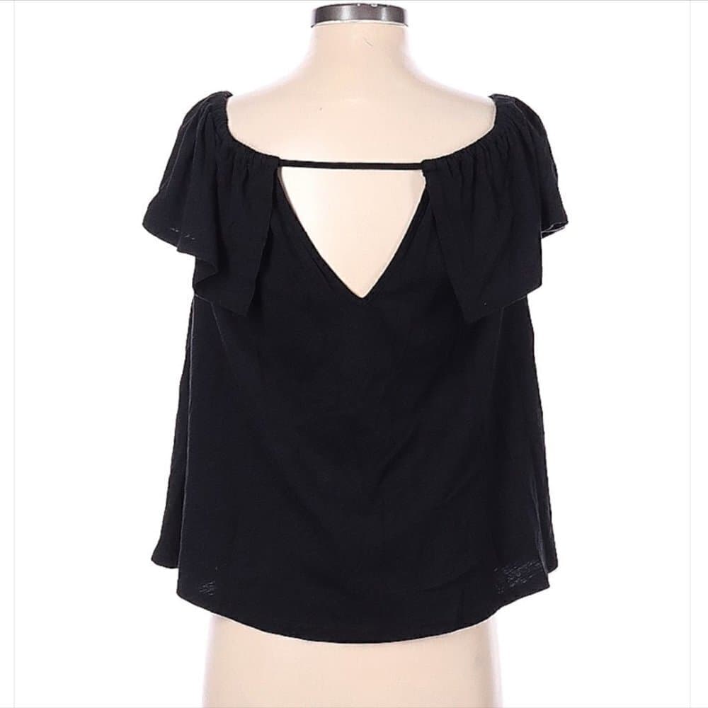 REBECCA Minkoff Black Short Sleeve Top Size S - Thumbnail 2