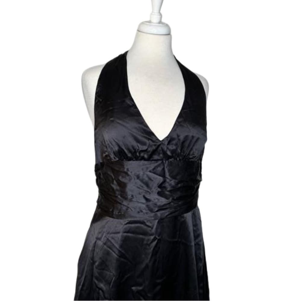 Molly Young in Heart Black 100% Silk Halter Dress Size 12 NEW NWT - Thumbnail 2