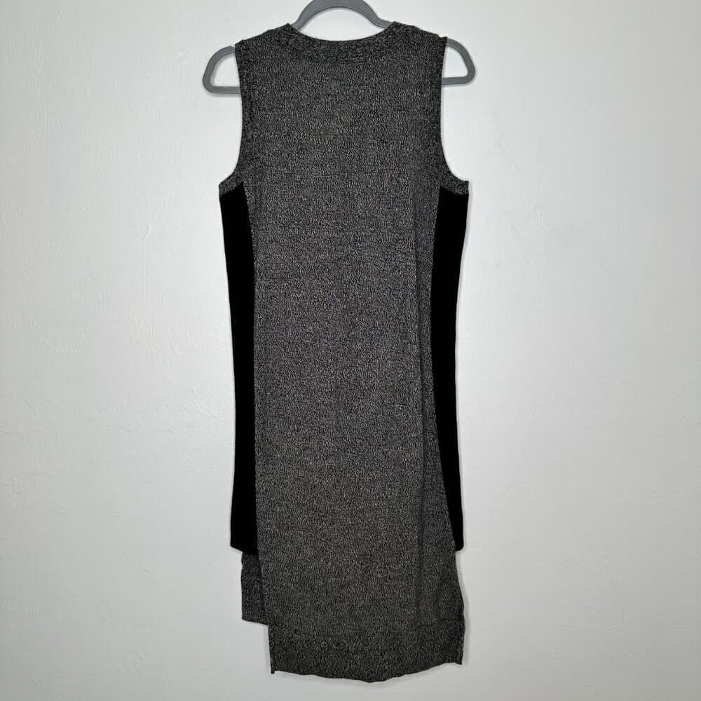 Athleta Merino Wool Sleeveless Sweater Dress Gray Black Marled Layering Size M - Thumbnail 5