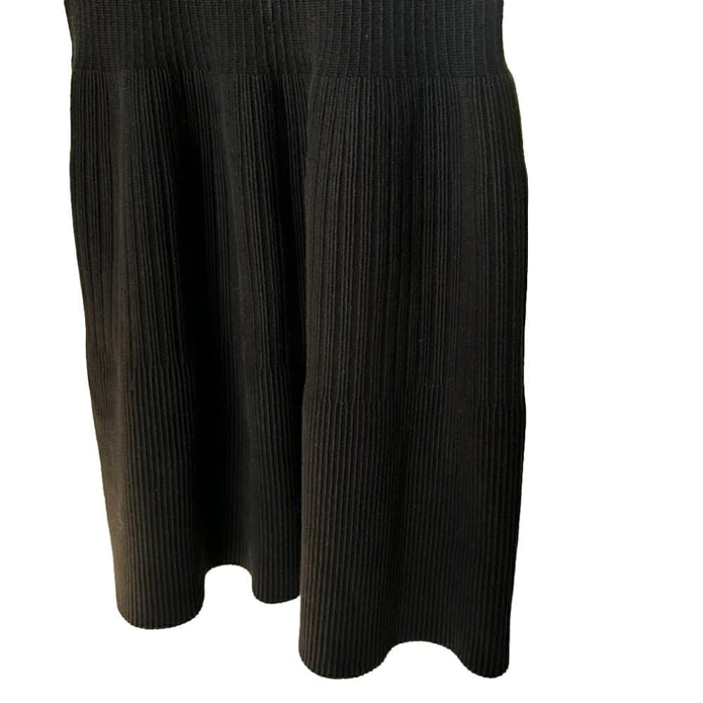 Ann Taylor Black Sleeveless Ribbed Knit Sweater Dress Size S - Thumbnail 4