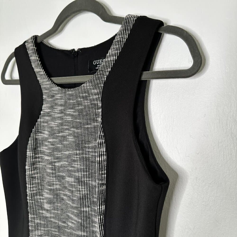 Guess Black & White Sleeveless Dress Size 10 - Thumbnail 3