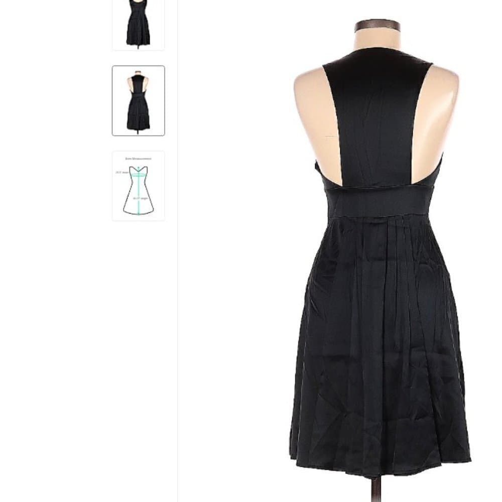 JASMINE Di Milo Silk Black Cocktail Dress Size 6 - Thumbnail 2