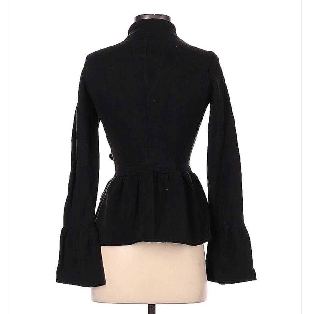 22 Black Long Bell Sleeve Coat Size SP - Thumbnail 2