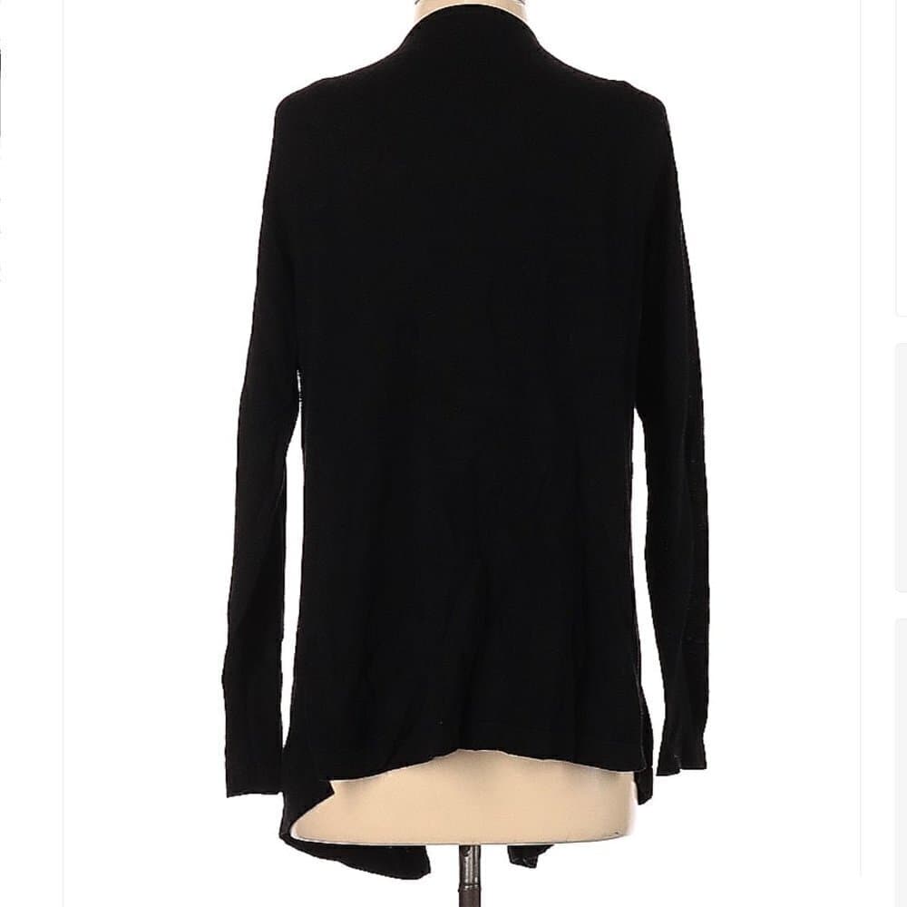VINCE Camuto Black Open Long Sleeve Cardigan Size S - Thumbnail 2