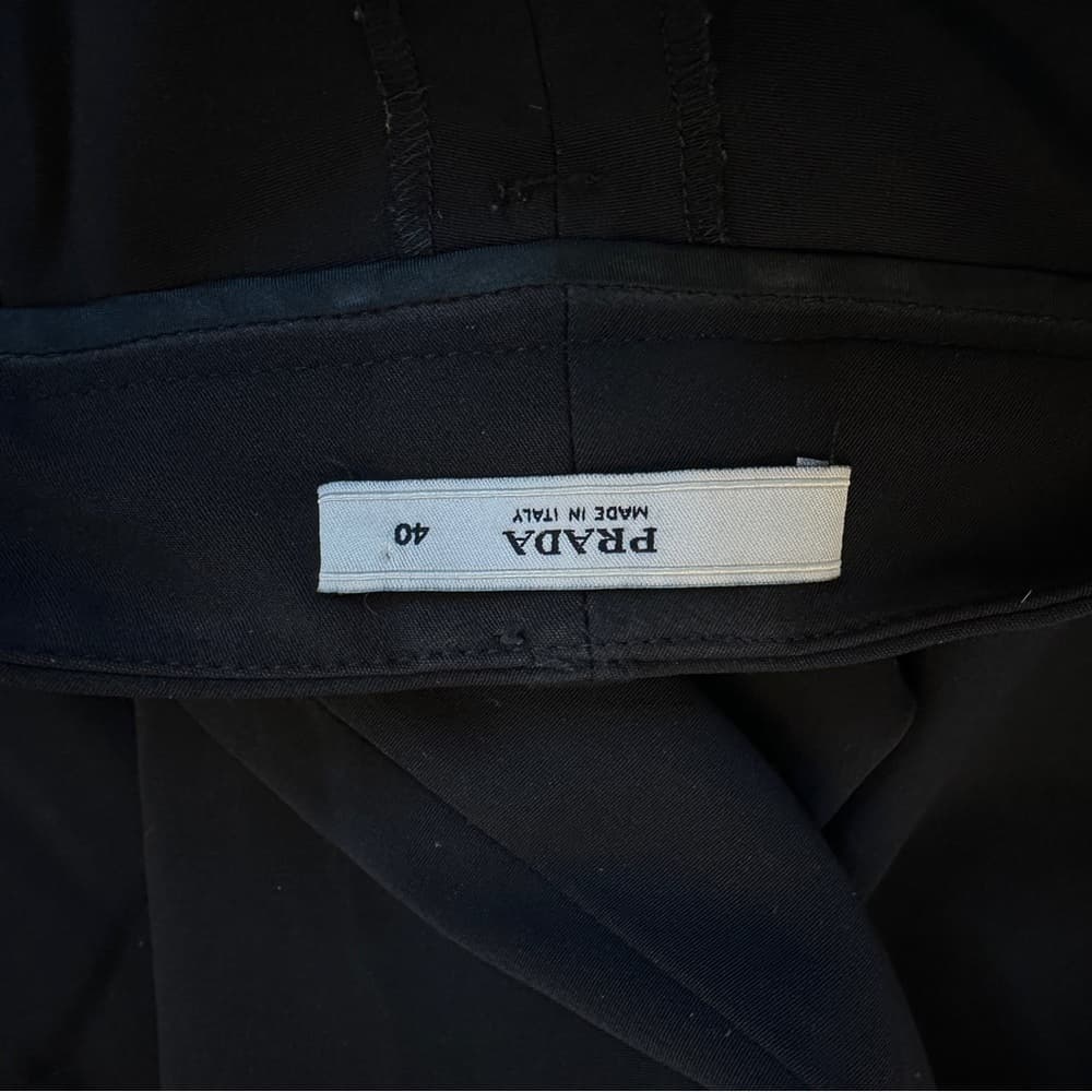 PRADA Size 40 (US Size M) Black Flawed Dress Pants Career Business Date Night - Thumbnail 5